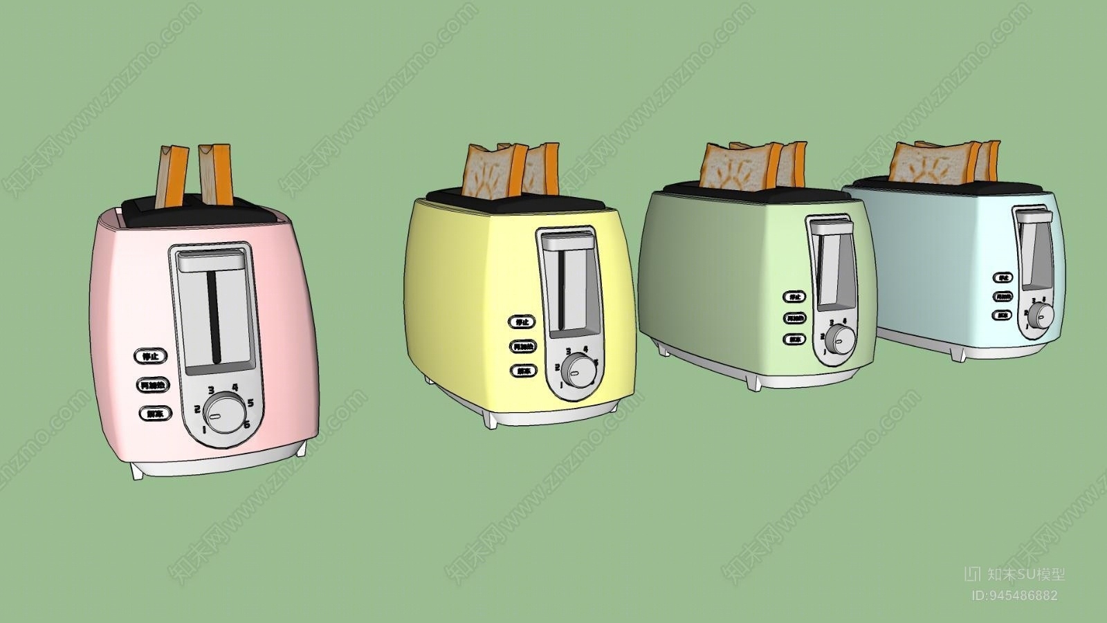 北欧家用电器组合SU模型草图