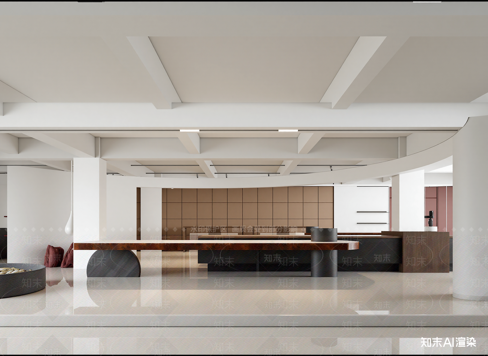 现代办公大厅3D模型下载【ID:1214707430】