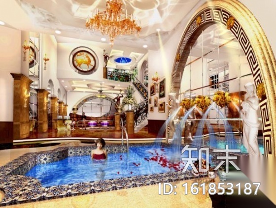 豪华国际会所桑拿豪华房施工图Ⅰcad施工图下载【ID:161853187】
