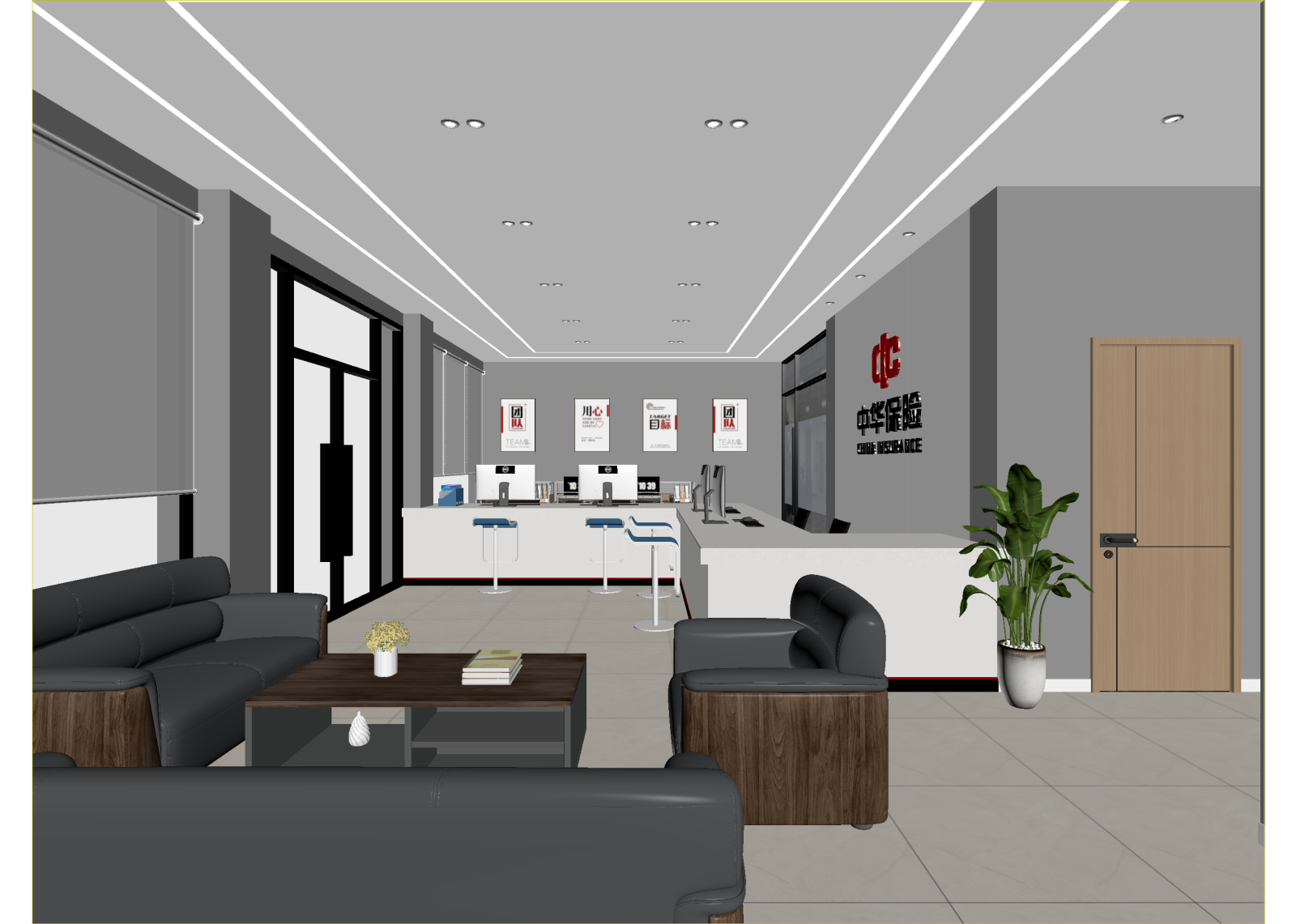 现代售楼处3D模型下载【ID:1214265186】