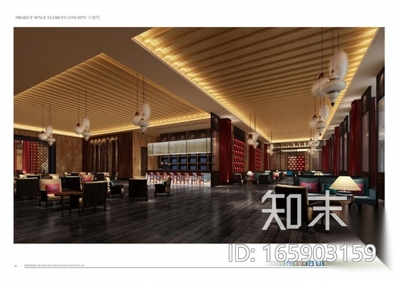 [西藏]超大气西部民族风情酒店大堂及大堂吧施工图（含效...cad施工图下载【ID:165903159】