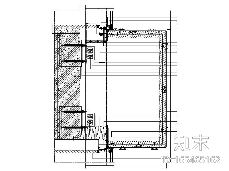 铝单板幕墙节点图cad施工图下载【ID:165465162】