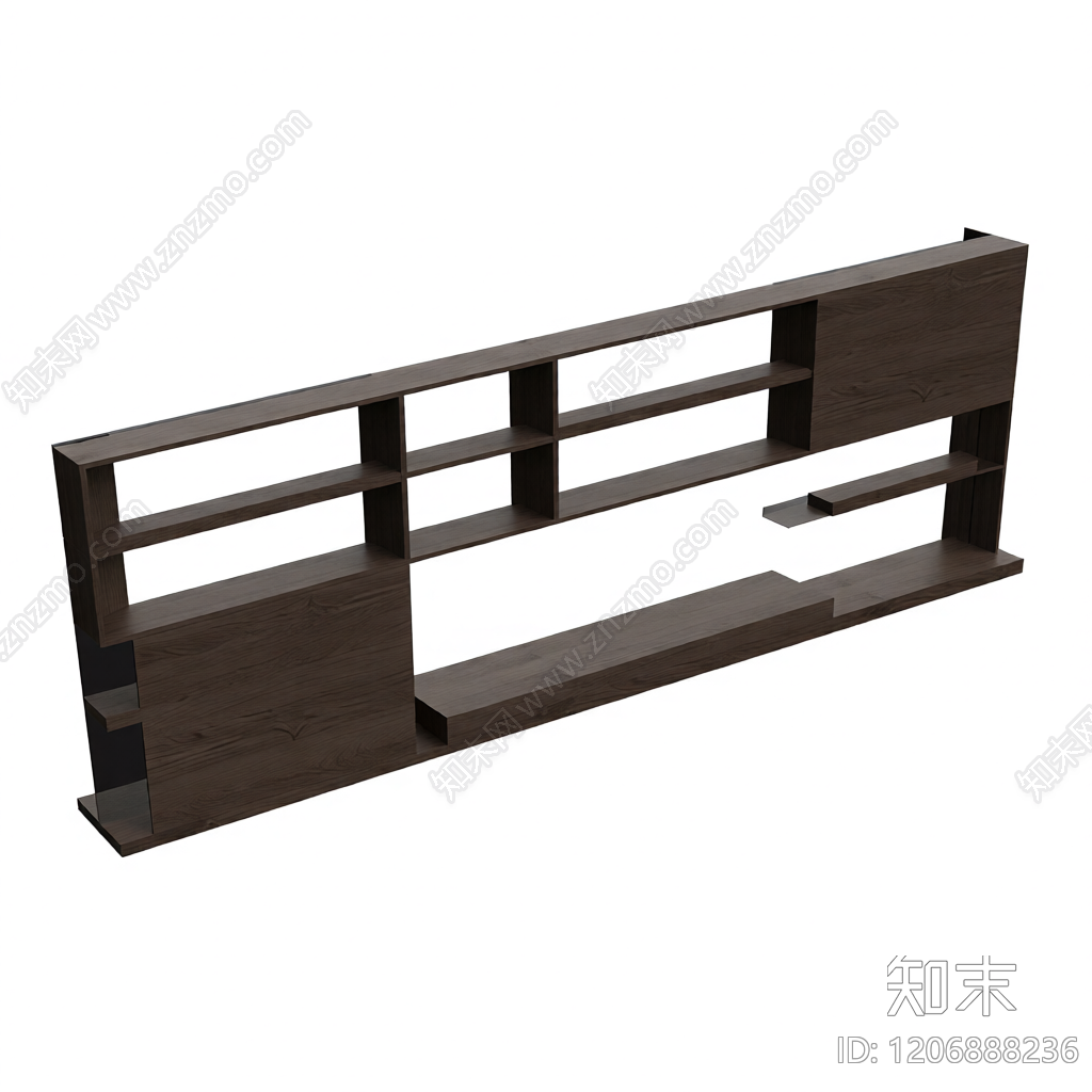 木质隔断柜体3D模型下载【ID:1206888236】