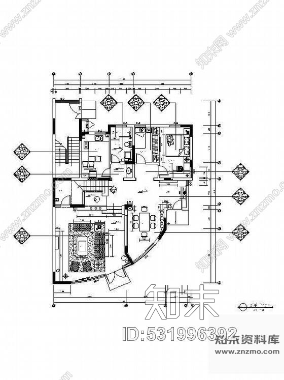 施工图叠层别墅样板间装修图纸cad施工图下载【ID:531996392】