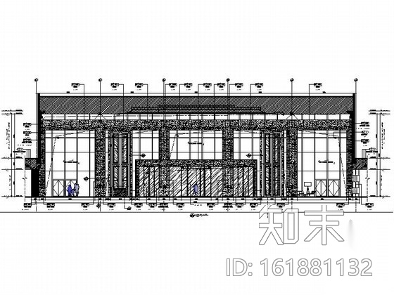 [广州]连锁品牌酒店豪华酒店大堂装修施工图（含实景）cad施工图下载【ID:161881132】