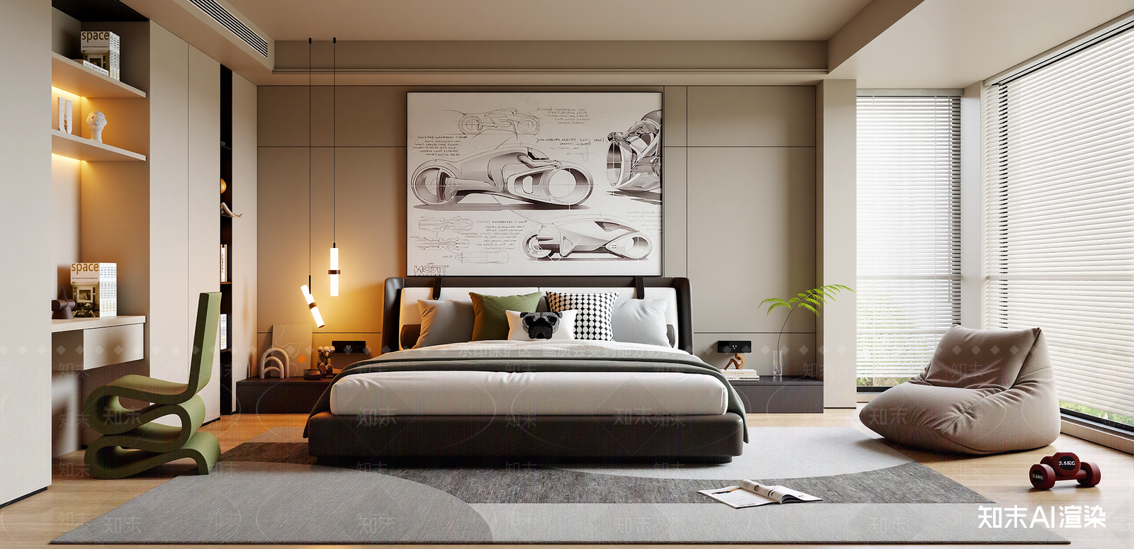 现代家居卧室SU模型下载【ID:1215946923】