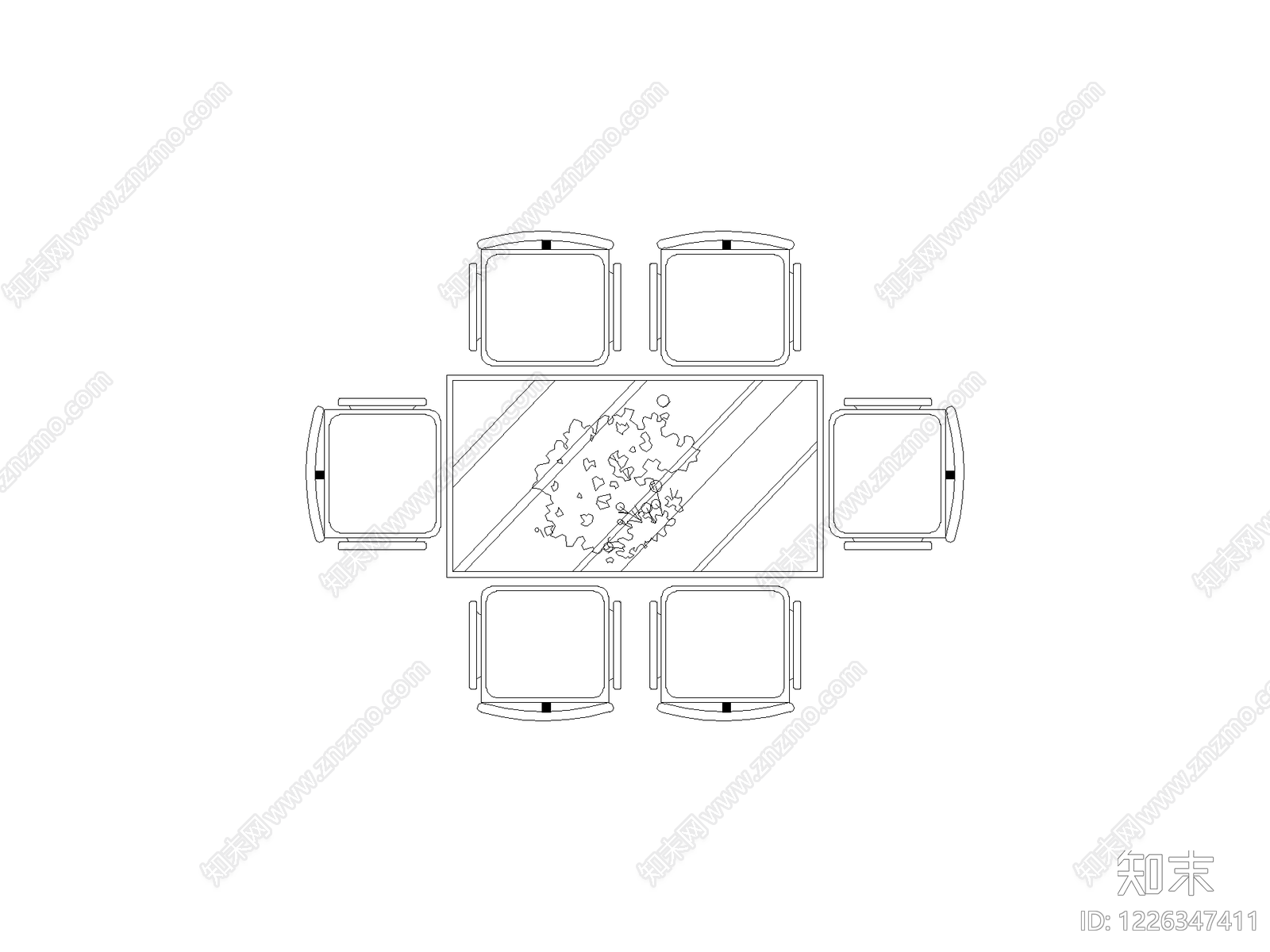 桌椅cad施工图下载【ID:1226347411】