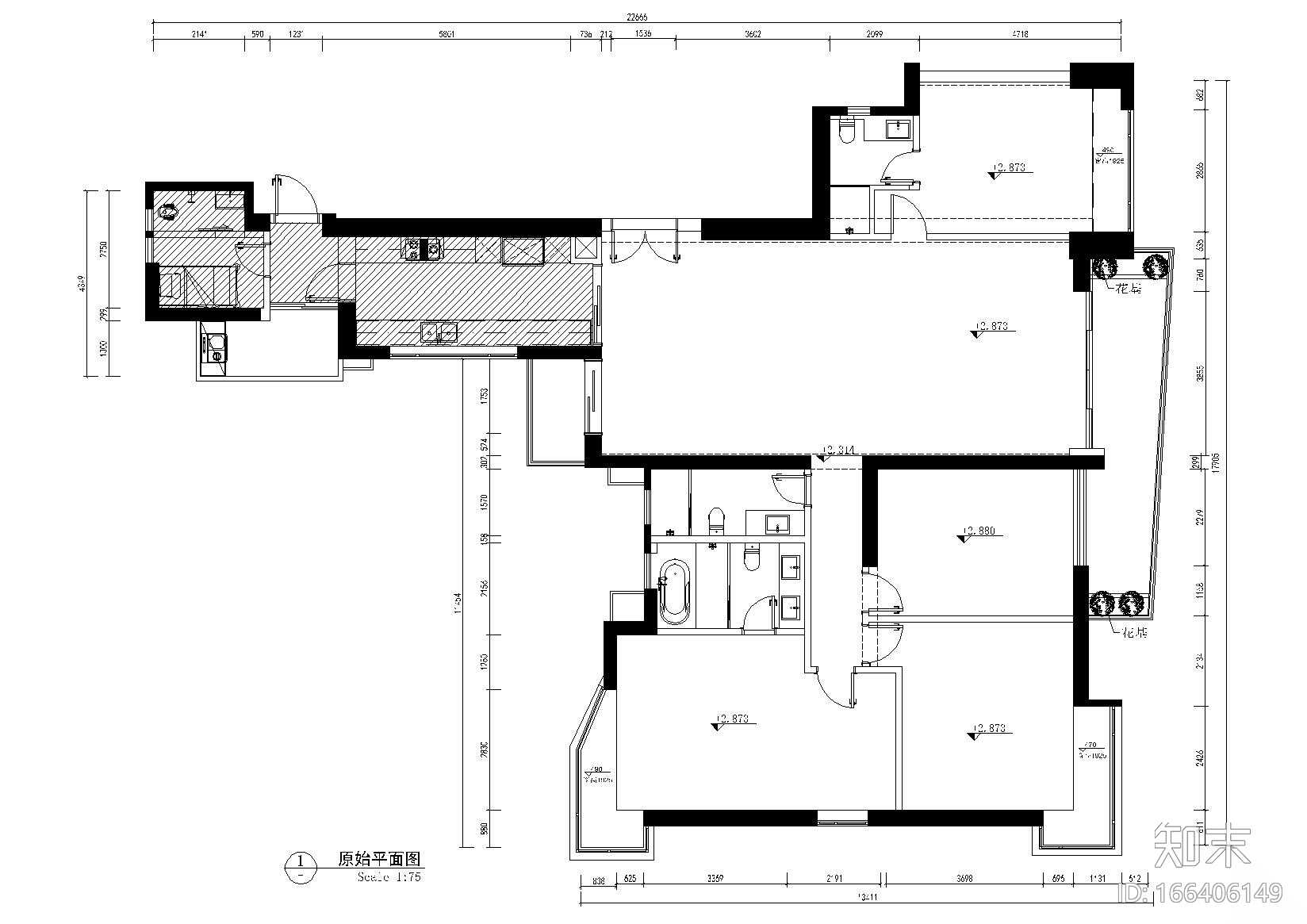 [澳门]230㎡平层私宅丨高清效果图+CAD施工图+物料书施工图下载【ID:166406149】