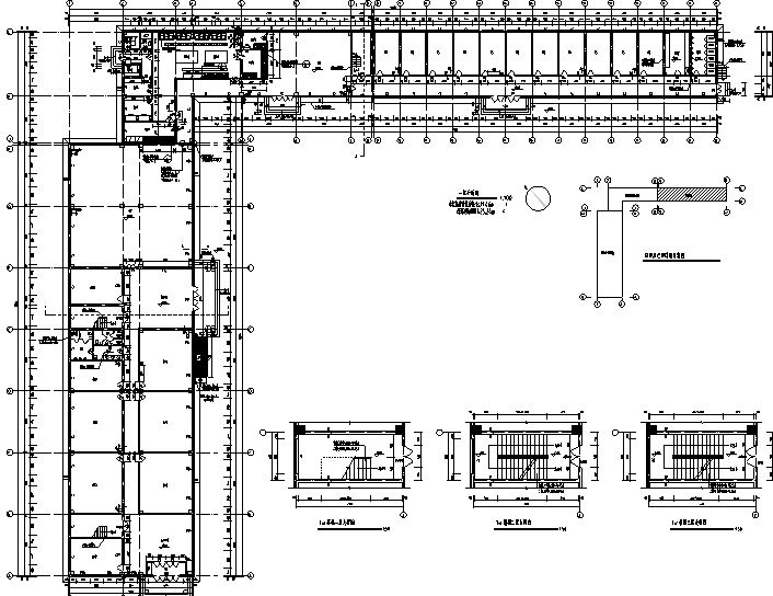 [陕西]多层剪力墙结构员工宿舍及活动室建筑施工图cad施工图下载【ID:149777154】