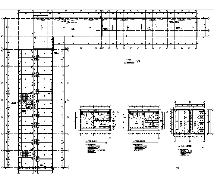 [陕西]多层剪力墙结构员工宿舍及活动室建筑施工图cad施工图下载【ID:149777154】