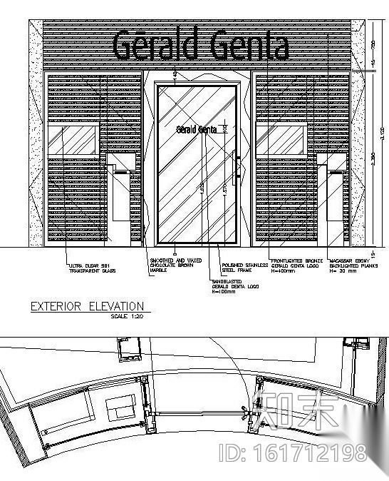 品牌腕表专卖店装修图（含实景）cad施工图下载【ID:161712198】