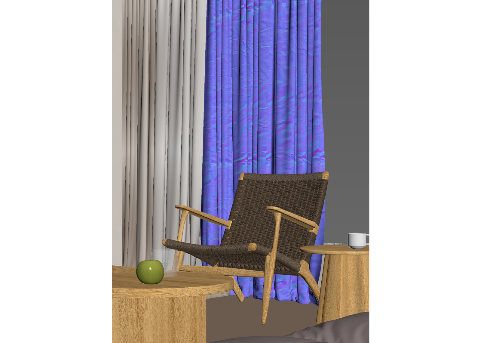 奶油休闲椅3D模型下载【ID:1214769104】