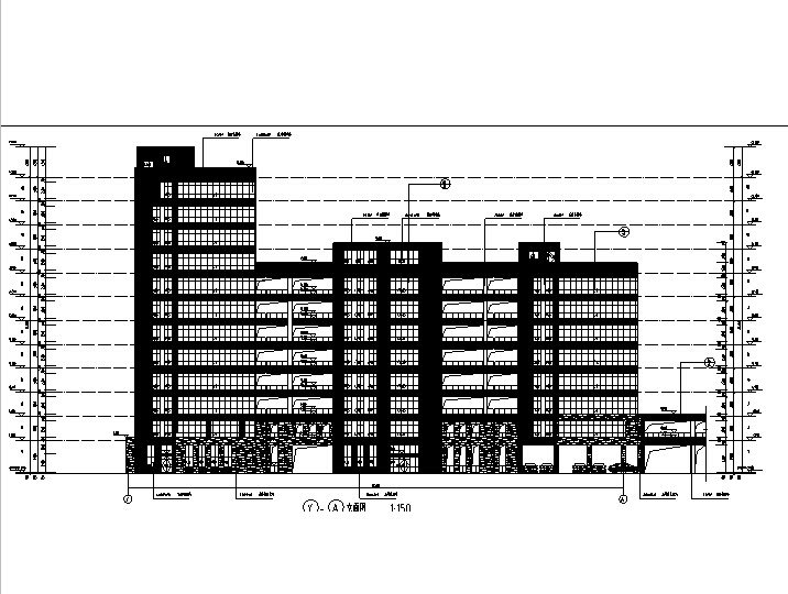 [湖南]高层多动能养老中心及综合楼建筑施工图（16年最...cad施工图下载【ID:151579188】