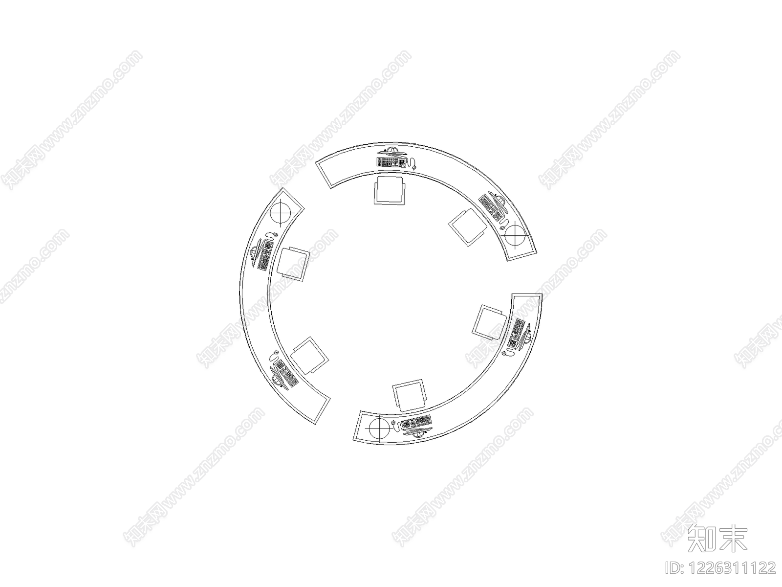 桌子cad施工图下载【ID:1226311122】