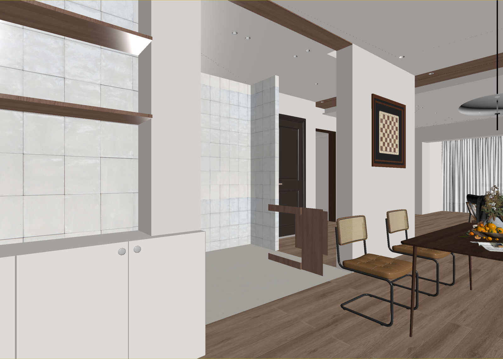 现代玄关3D模型下载【ID:1214604080】