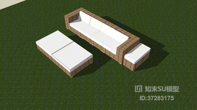 在沙发和桌子SU模型下载【ID:37283175】