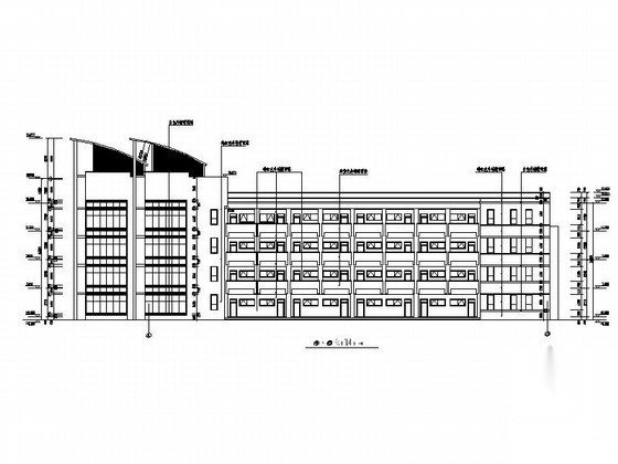 某小学四层教学综合楼建筑施工图cad施工图下载【ID:165932123】