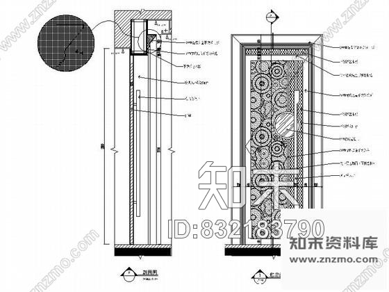 图块/节点重庆某商务KTV包房门详图施工图下载【ID:832183790】