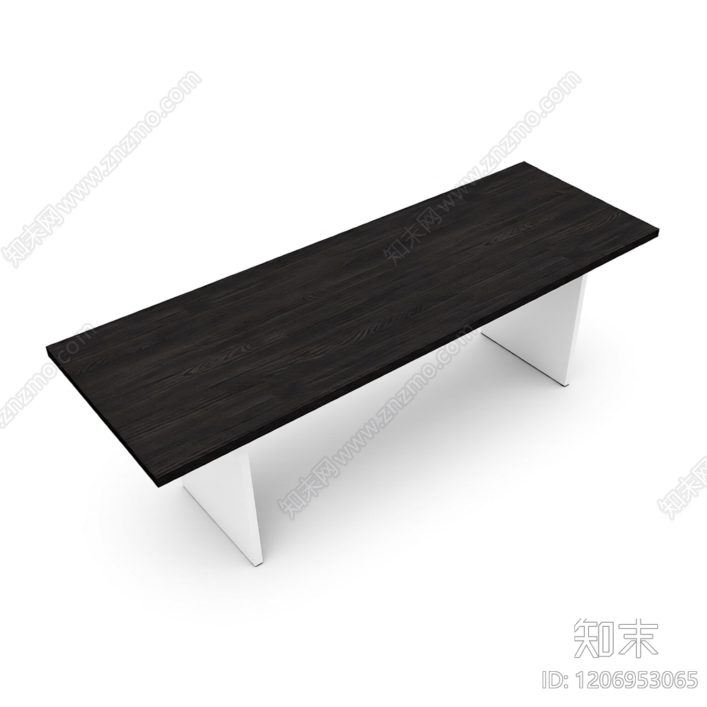 黑木面餐桌3D模型下载【ID:1206953065】