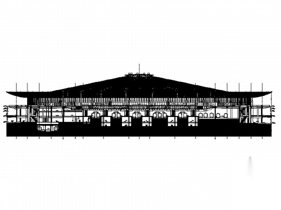 [上海]大型现代风格交通枢纽站设计施工图cad施工图下载【ID:165411113】