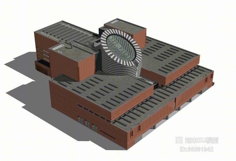 马里奥博塔旧金山现代艺术博物馆SU模型下载【ID:36561942】