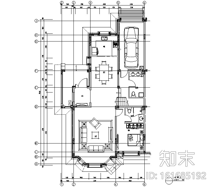 夏日里的Tffiany|盘锦小别墅设计施工图（附效果图）cad施工图下载【ID:161685192】