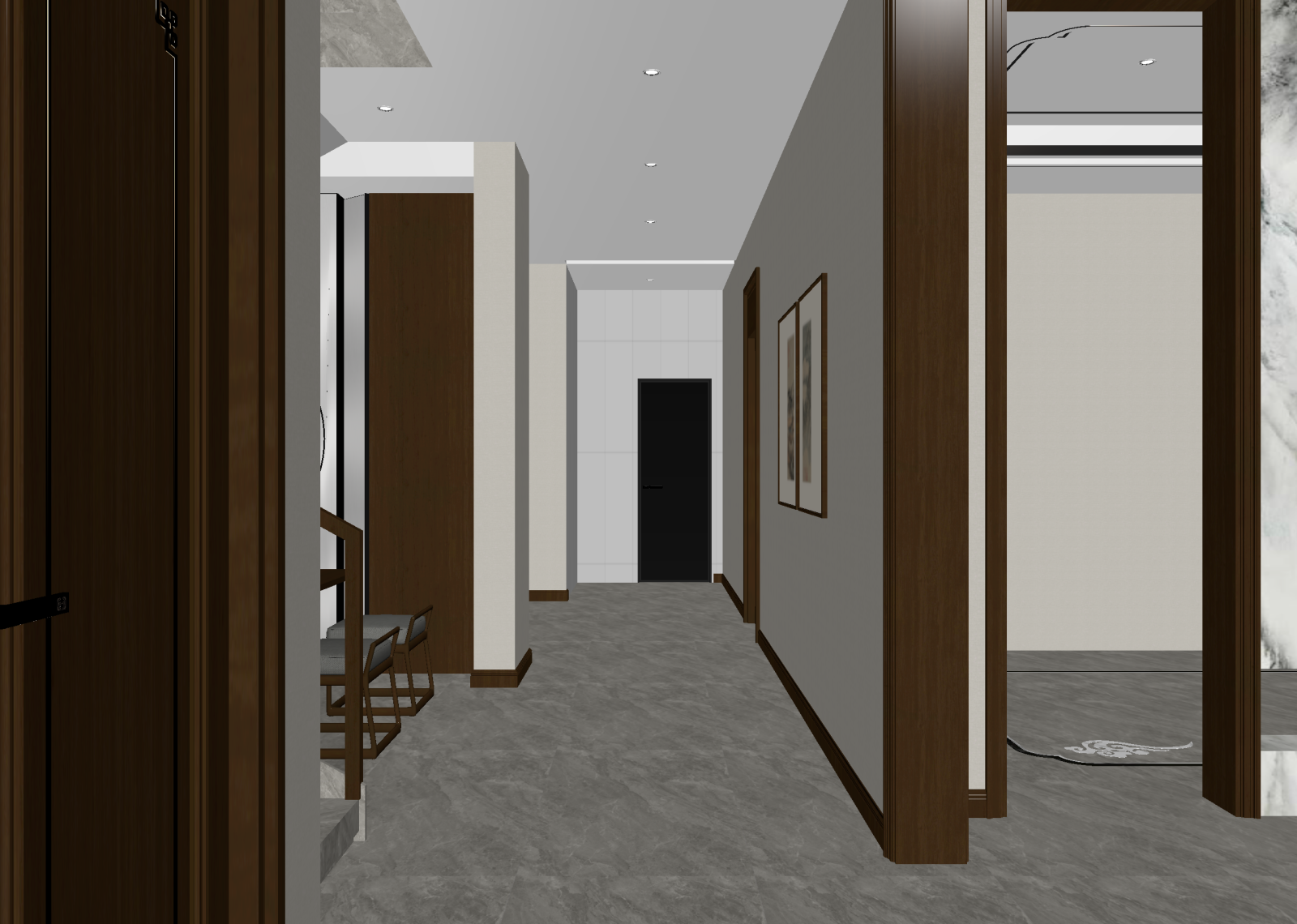 新中式玄关3D模型下载【ID:1214586455】