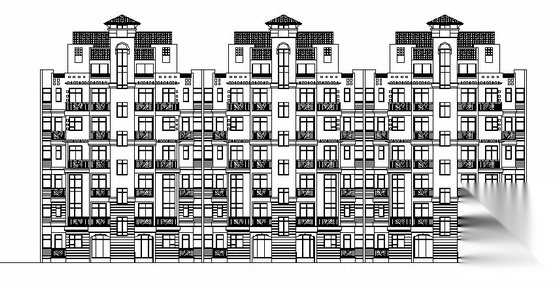 某七层商住楼建筑方案图cad施工图下载【ID:149846135】