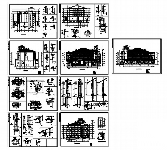 某豪华欧式酒店裙建筑设计方案图cad施工图下载【ID:167656136】