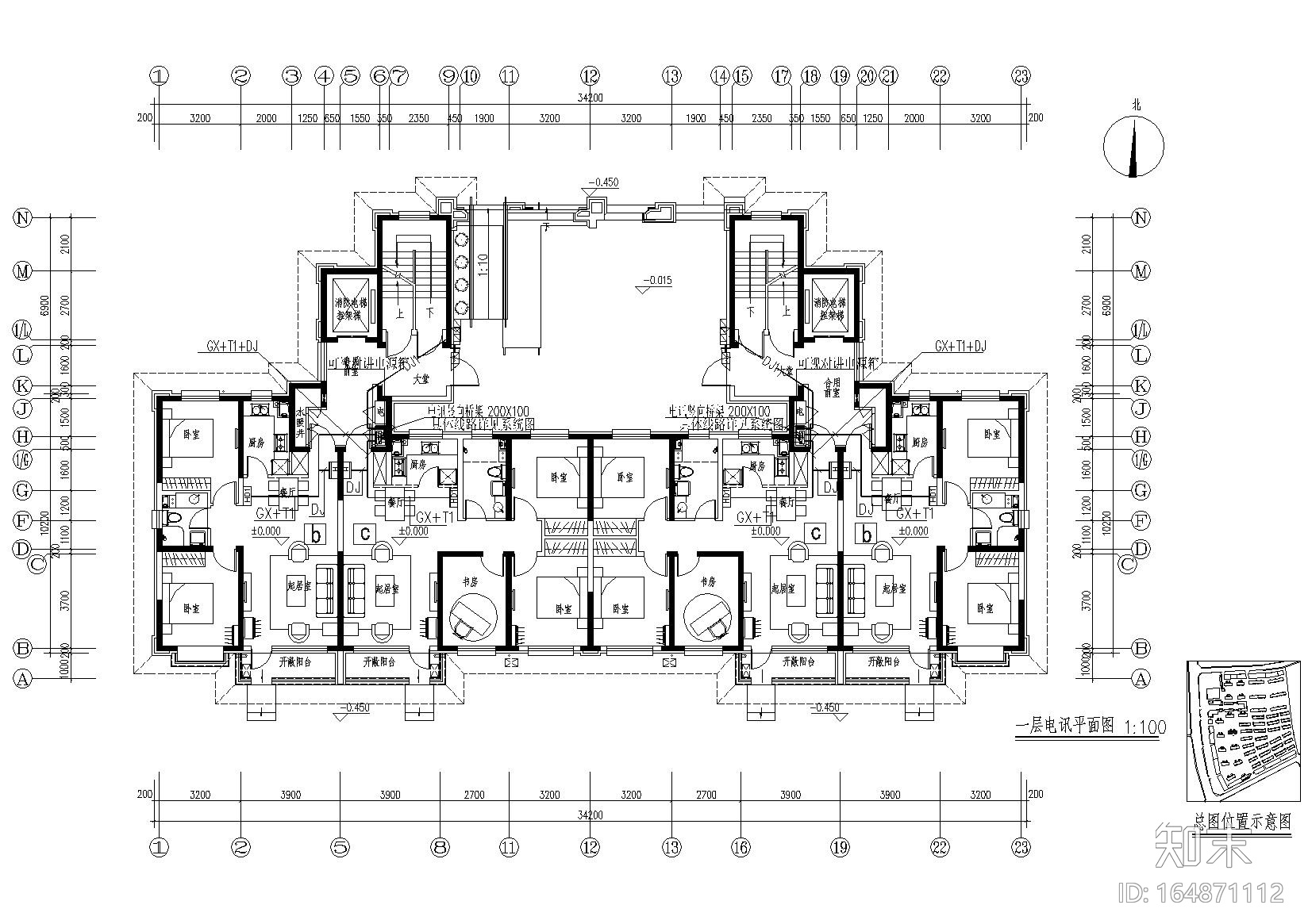 [辽宁]沈阳香湖盛景苑一期全套建筑施工图cad施工图下载【ID:164871112】