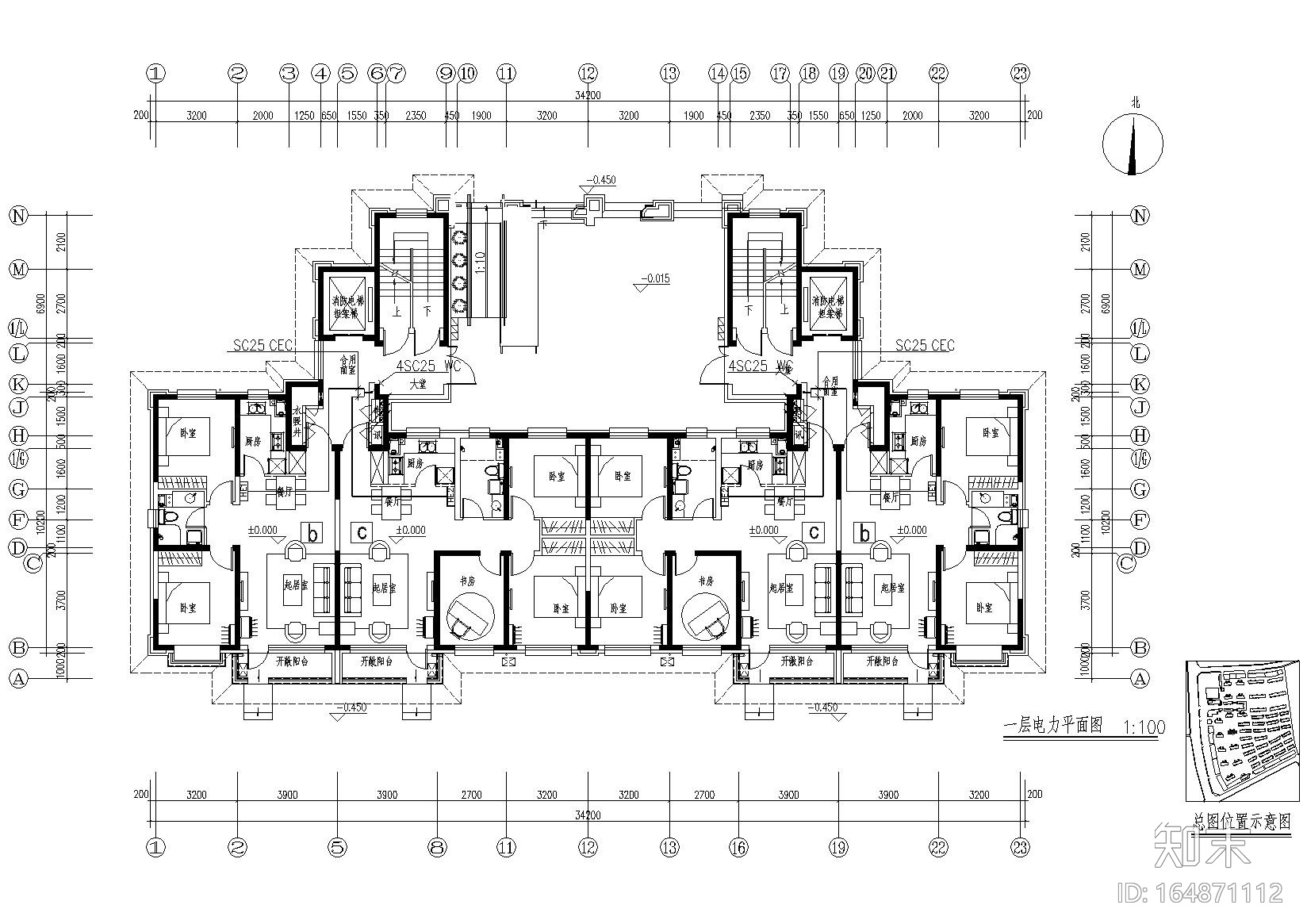 [辽宁]沈阳香湖盛景苑一期全套建筑施工图cad施工图下载【ID:164871112】