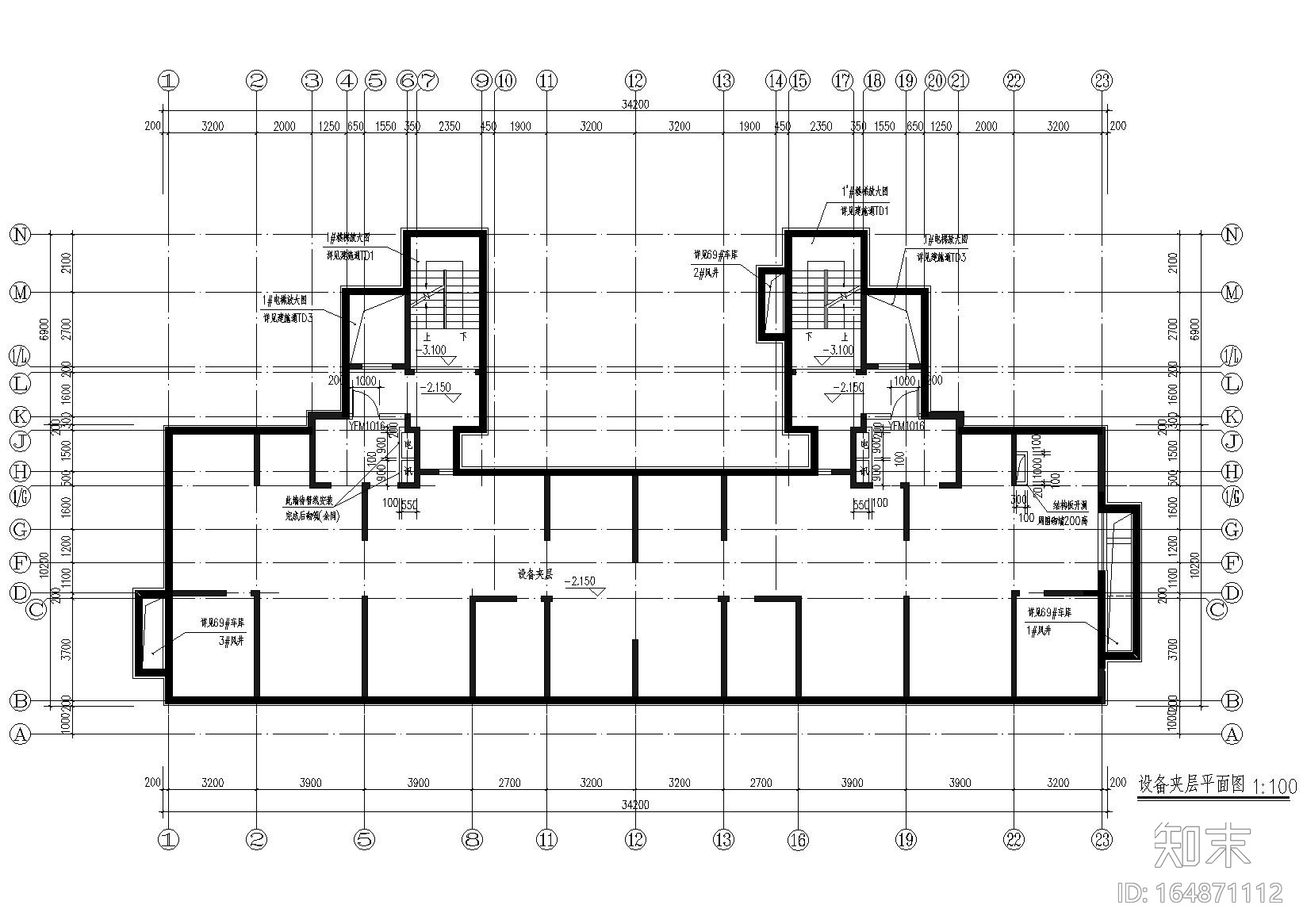 [辽宁]沈阳香湖盛景苑一期全套建筑施工图cad施工图下载【ID:164871112】