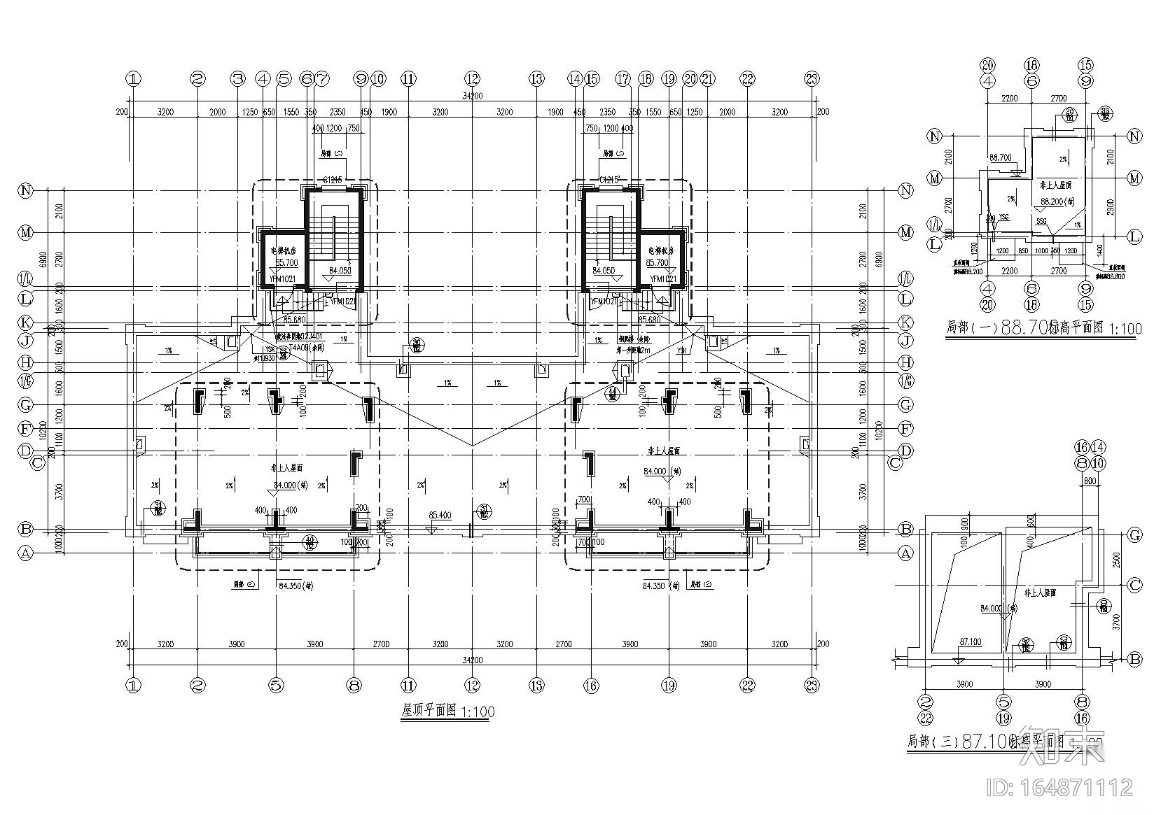 [辽宁]沈阳香湖盛景苑一期全套建筑施工图cad施工图下载【ID:164871112】