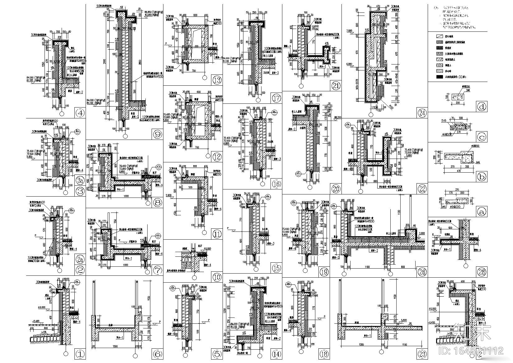 [辽宁]沈阳香湖盛景苑一期全套建筑施工图cad施工图下载【ID:164871112】