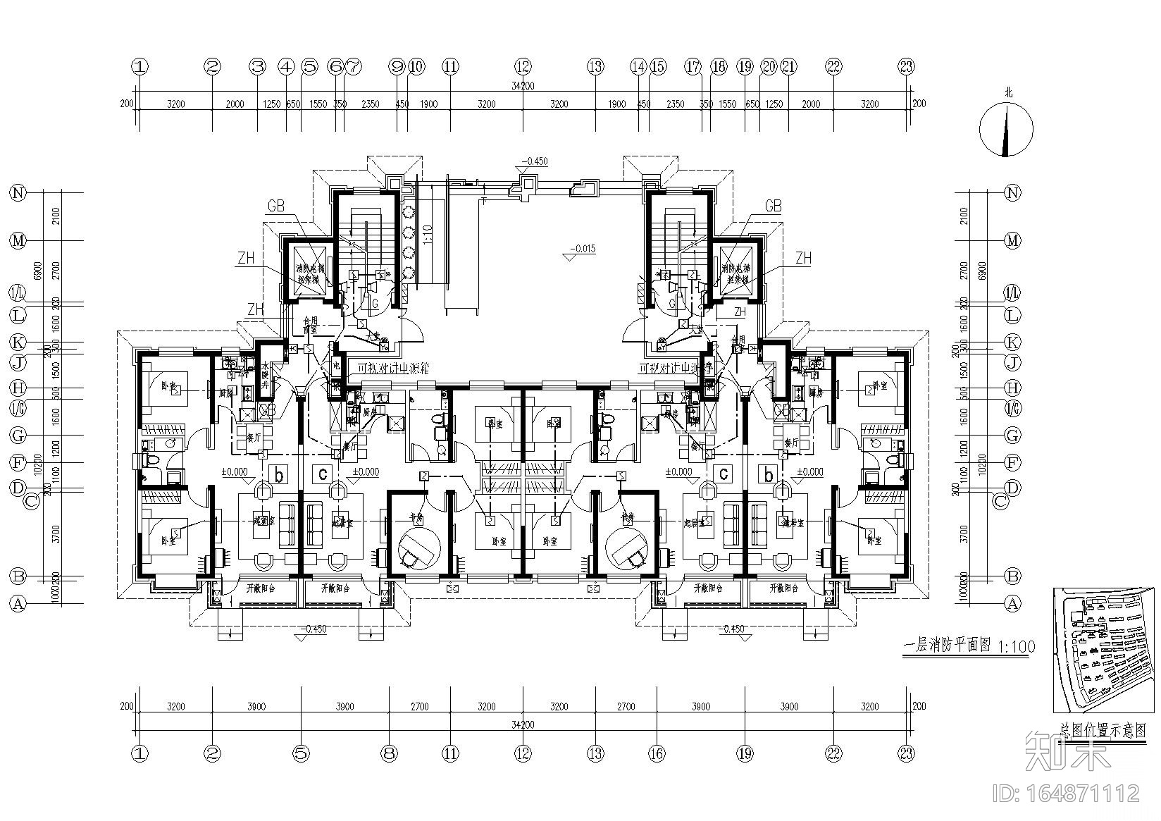 [辽宁]沈阳香湖盛景苑一期全套建筑施工图cad施工图下载【ID:164871112】