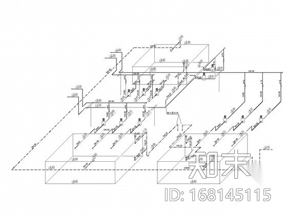 [吉林]加压泵站管线施工图cad施工图下载【ID:168145115】