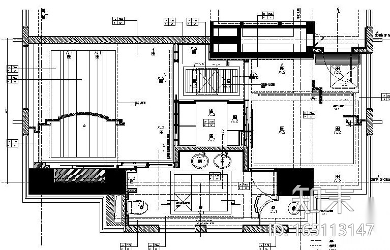 [陕西]喜来登大酒店总统套房施工图设计施工图下载【ID:165113147】