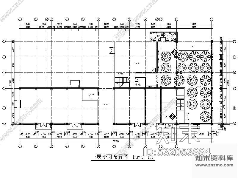 施工图江苏四层酒店装修图cad施工图下载【ID:532053664】