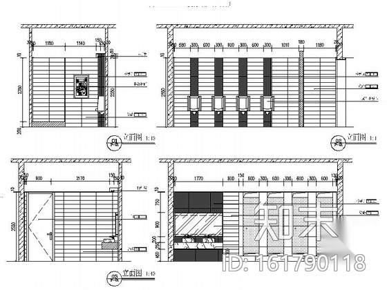 [河南]高档办公楼现代办公室装修施工图cad施工图下载【ID:161790118】