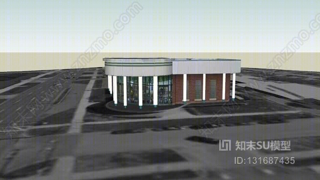 马歇尔大学公共安全/停车和交通建设SU模型下载【ID:131687435】
