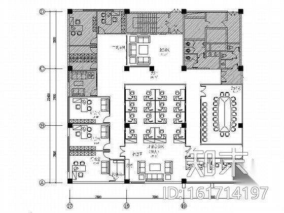 [北京]中关村控股大型现代商业金融办公空间装修施工图cad施工图下载【ID:161714197】