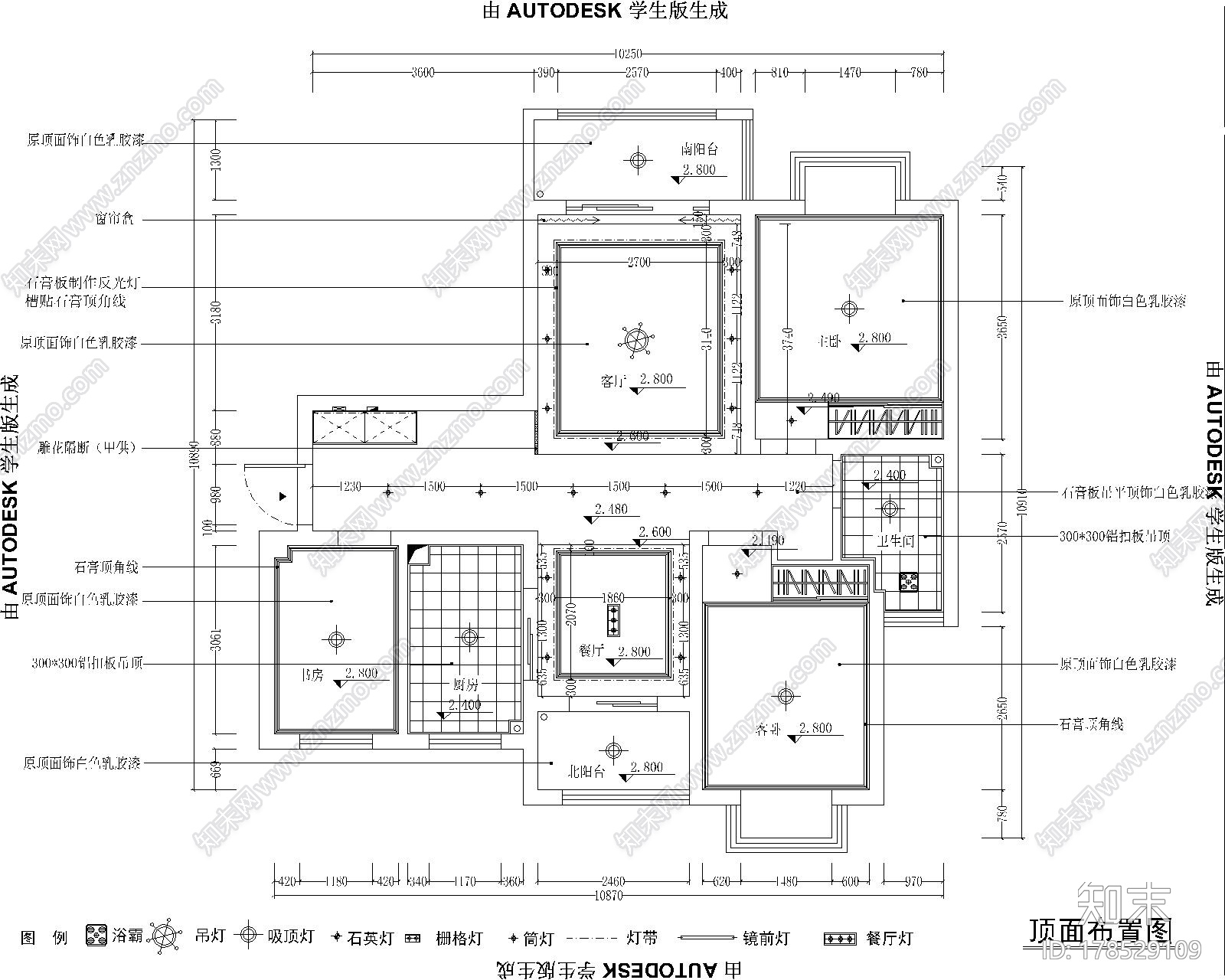 实用型简欧风格两居室室内装修施工图（含效果图）施工图下载【ID:178529109】