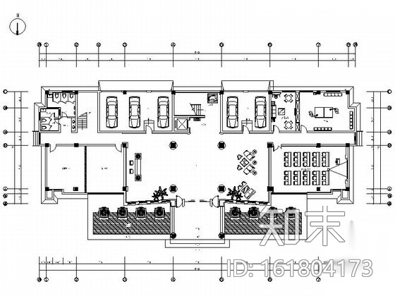 [苏州]某集团办公楼中式风格室内装修图（含效果）cad施工图下载【ID:161804173】