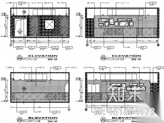 [苏州]某集团办公楼中式风格室内装修图（含效果）cad施工图下载【ID:161804173】