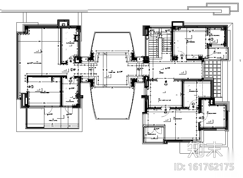 麓湖生态城别墅A户型样板间设计施工图（附效果图+材料图...cad施工图下载【ID:161762175】