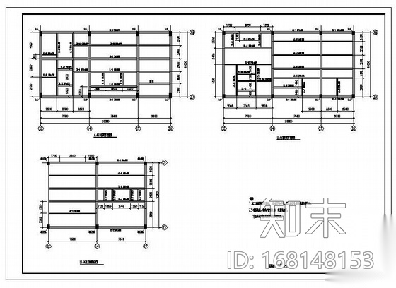 某三层框架结构加固处理图cad施工图下载【ID:168148153】