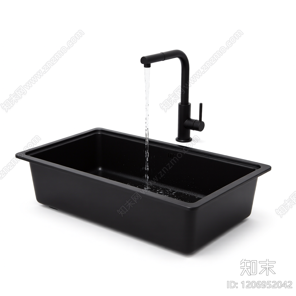 黑色水槽组合3D模型下载【ID:1206952042】