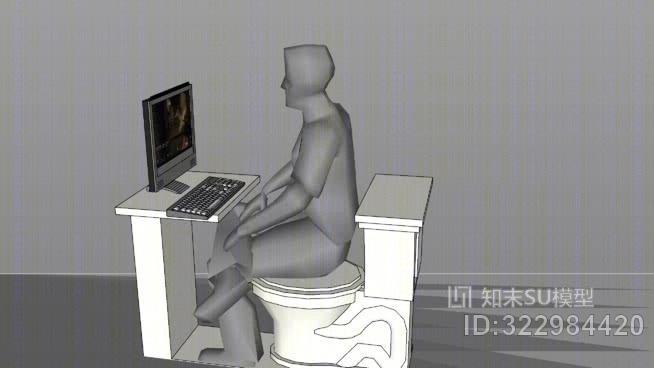 厕所电脑，247个魔兽的终极外壳。SU模型下载【ID:322984420】