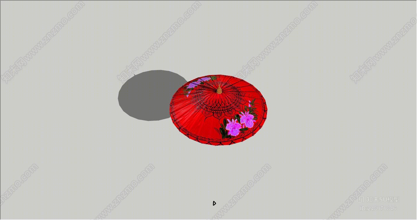 中式油纸伞SU模型下载【ID:248070846】