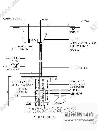 图块/节点银行现金柜台剖面cad施工图下载【ID:832259723】